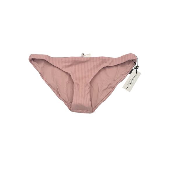 Vitamin A Other - Vitamin A Luciana Reversible Bikini Bottom Ballet Pink Ribbed Swim Small NWT